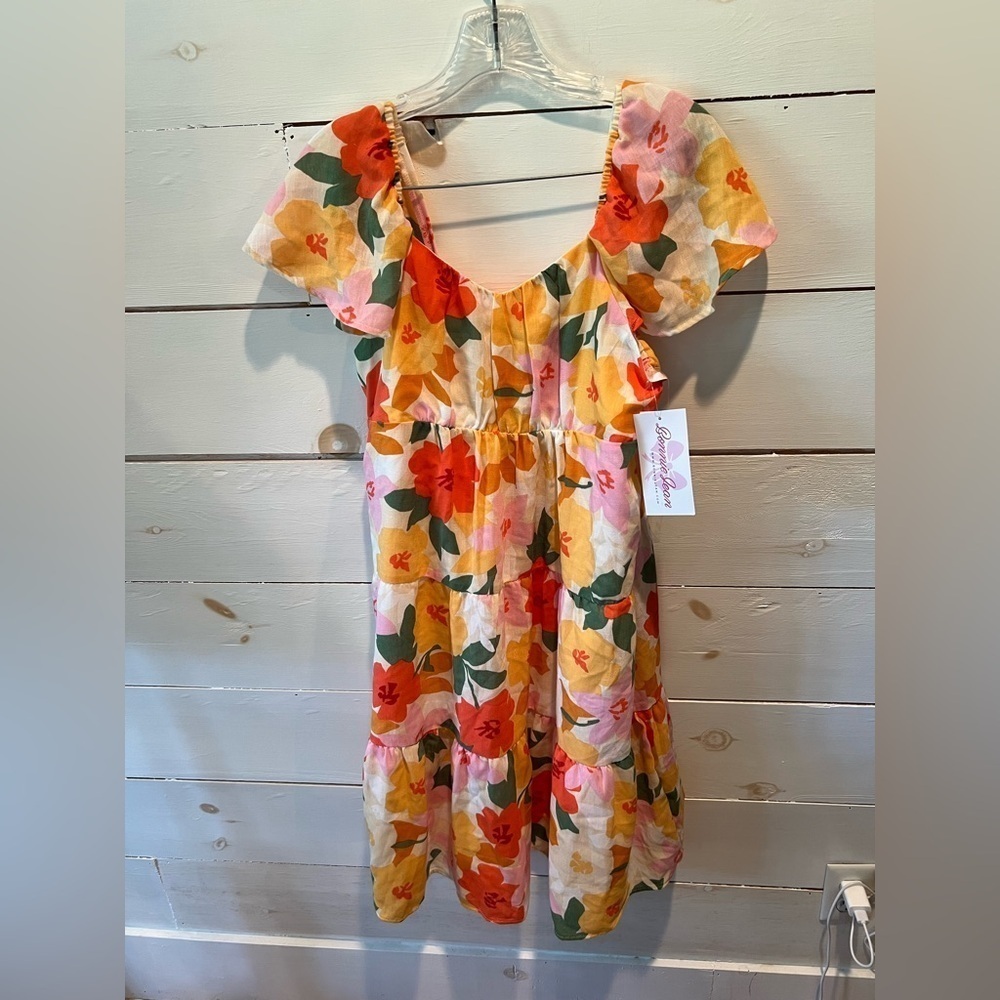Bonnie Jean big girls size 20 1/2 tiered floral dress, NWT, summer, church - Picture 2 of 8